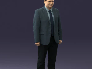 man in gray jacket 0619 3D Model