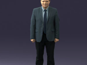 man in gray jacket 0619 3D Model