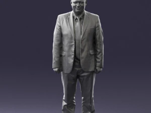 man in gray jacket 0619 3D Model
