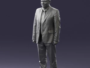 man in gray jacket 0619 3D Model