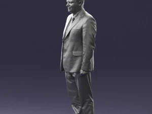 man in gray jacket 0619 3D Model