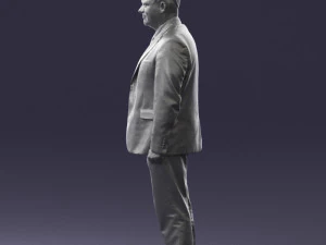 man in gray jacket 0619 3D Model