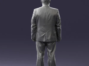 man in gray jacket 0619 3D Model