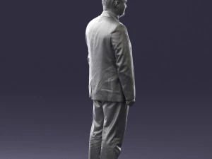 man in gray jacket 0619 3D Model