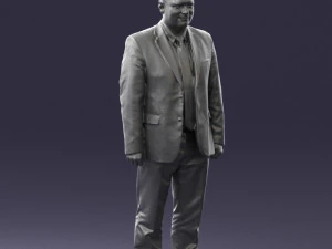 man in gray jacket 0619 3D Model