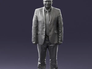 man in gray jacket 0619 3D Model