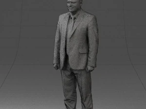 man in gray jacket 0619 3D Model