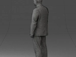 man in gray jacket 0619 3D Model