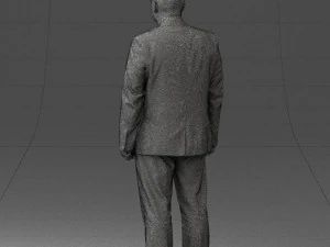 man in gray jacket 0619 3D Model