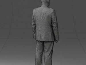 man in gray jacket 0619 3D Model