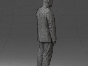 man in gray jacket 0619 3D Model