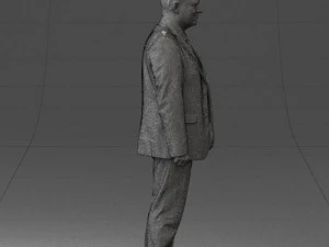man in gray jacket 0619 3D Model