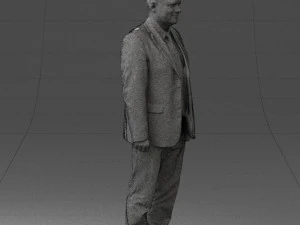man in gray jacket 0619 3D Model