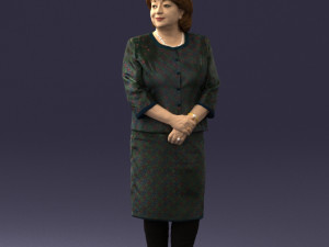 lady in gray suit 0620 3D Model