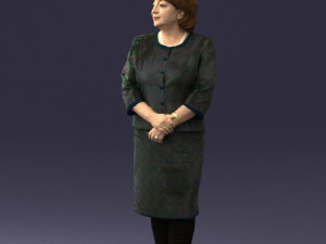 lady in gray suit 0620 Modelo 3D