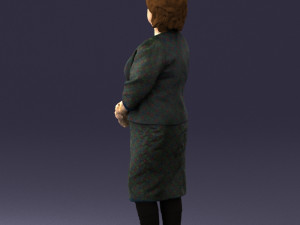 lady in gray suit 0620 Modelo 3D