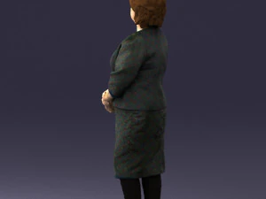 lady in gray suit 0620 3D Model