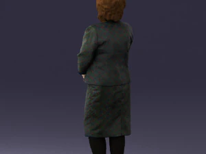 lady in gray suit 0620 3D Model