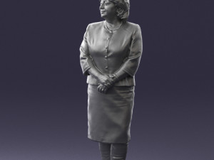 lady in gray suit 0620 Modelo 3D