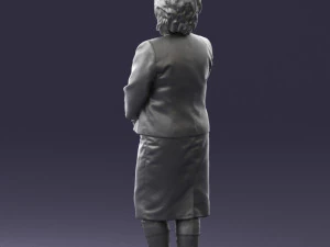lady in gray suit 0620 3D Model
