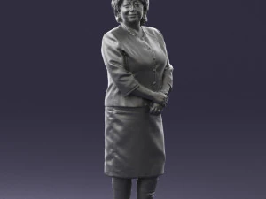 lady in gray suit 0620 3D Model