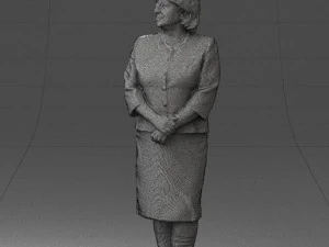 lady in gray suit 0620 3D Model