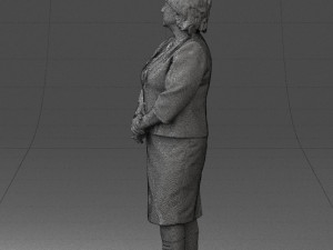 lady in gray suit 0620 Modelo 3D