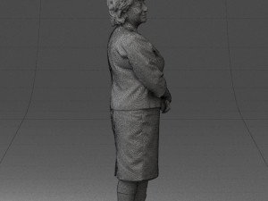 lady in gray suit 0620 Modelo 3D