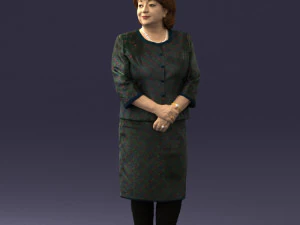 dama con traje gris 0620 listo para imprimir en 3d Modelo de impresión 3D