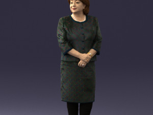 lady in gray suit 0620 3d print ready Model do druku 3D