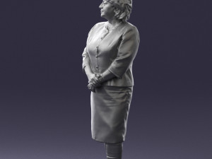 lady in gray suit 0620 3d print ready Model do druku 3D
