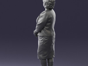 lady in gray suit 0620 3d print ready Model do druku 3D
