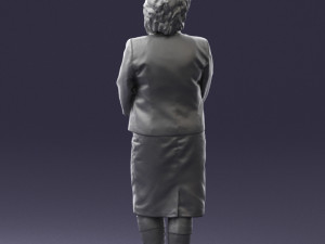 lady in gray suit 0620 3d print ready Model do druku 3D