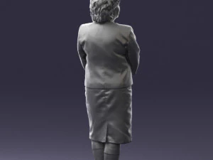 lady in gray suit 0620 3d print ready 3D Print Model