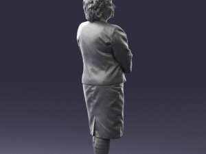 lady in gray suit 0620 3d print ready Model do druku 3D