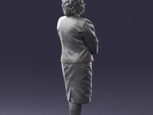 lady in gray suit 0620 3d print ready 3D Print Model