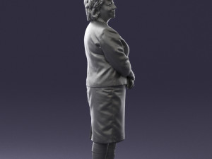 lady in gray suit 0620 3d print ready Model do druku 3D