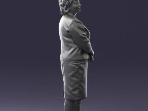 lady in gray suit 0620 3d print ready 3D Print Model