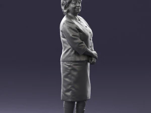 lady in gray suit 0620 3d print ready 3D Print Model