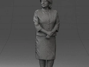 lady in gray suit 0620 3d print ready 3D Print Model