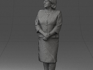 lady in gray suit 0620 3d print ready Model do druku 3D
