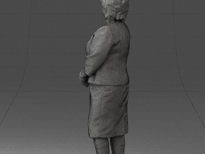 lady in gray suit 0620 3d print ready Model do druku 3D