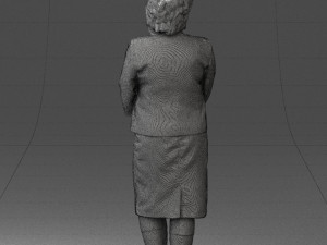 lady in gray suit 0620 3d print ready Model do druku 3D