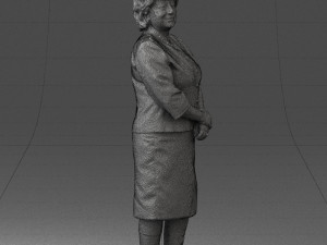 lady in gray suit 0620 3d print ready Model do druku 3D
