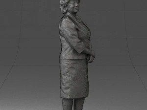 lady in gray suit 0620 3d print ready 3D Print Model