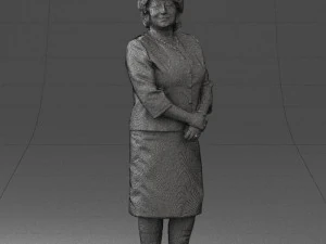 lady in gray suit 0620 3d print ready 3D Print Model