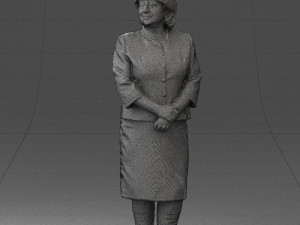 lady in gray suit 0620 3d print ready Model do druku 3D