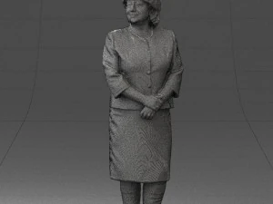lady in gray suit 0620 3d print ready 3D Print Model