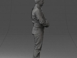 man holding sign 0621 Model 3D