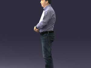 man holding sign 0621 3d print ready 3D-Druckmodell